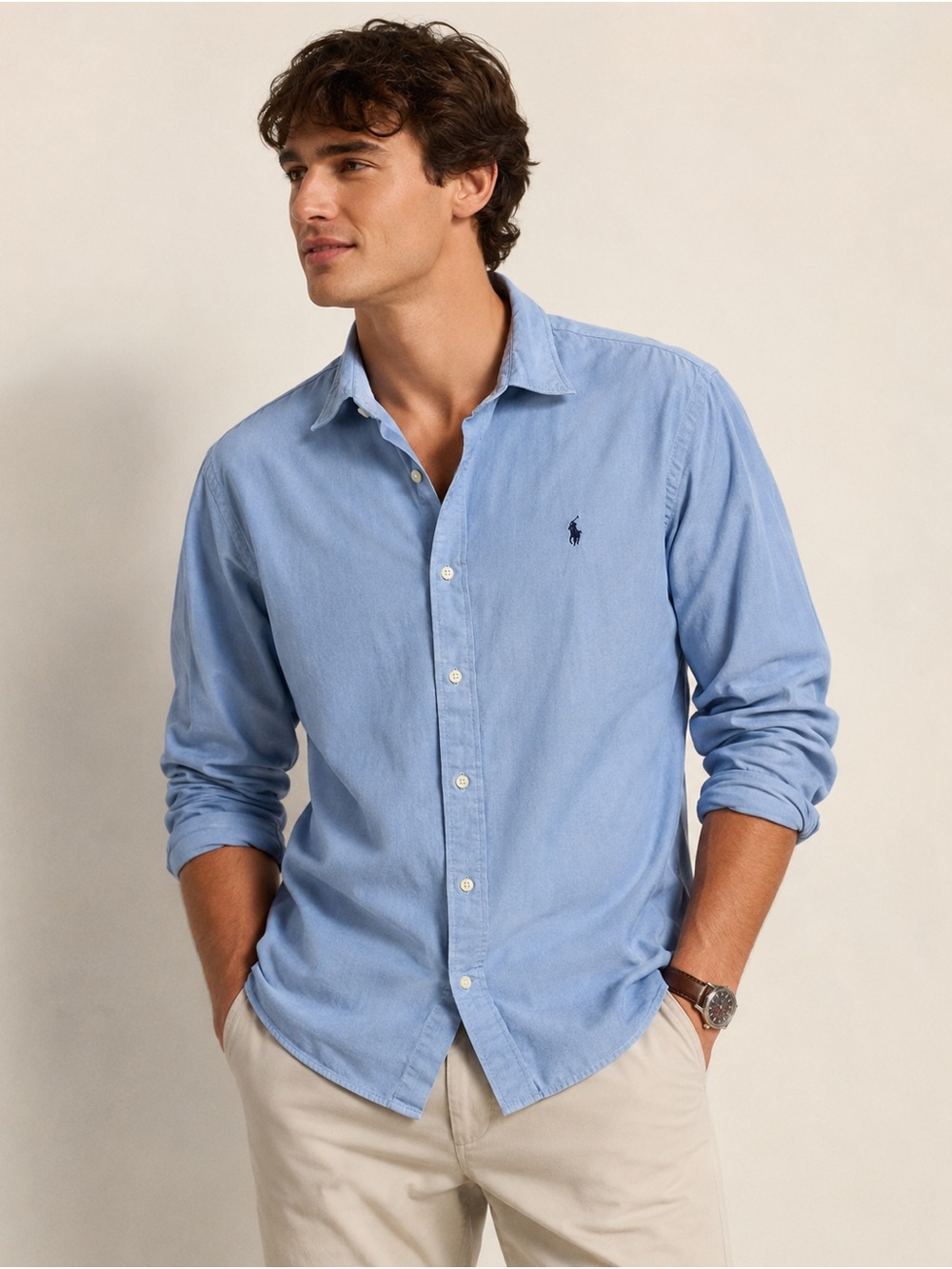 Polo Ralph Lauren Men’s XL Blue Cotton Button Down Shirt Classic Pony Logo